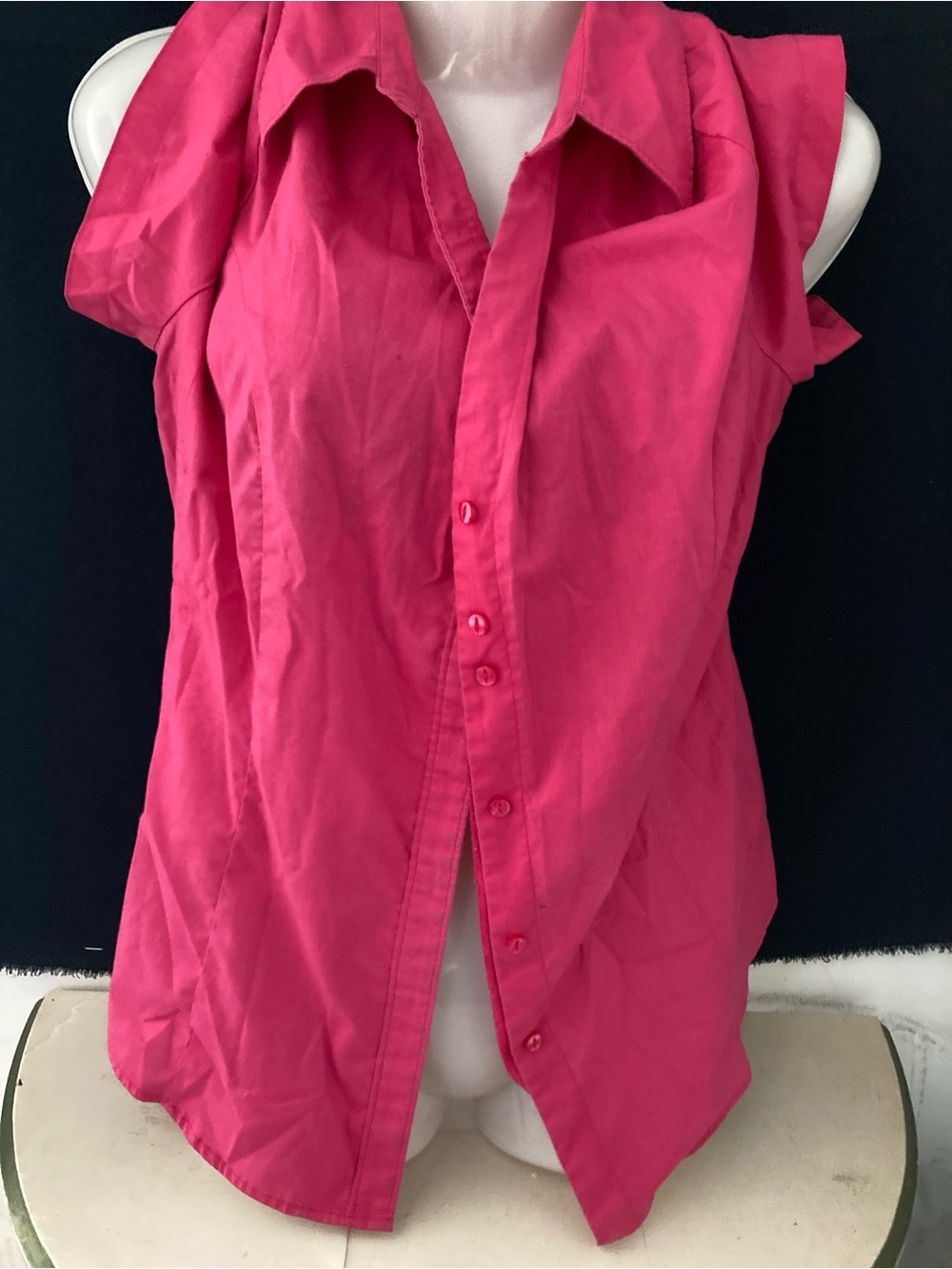 Riders by Lee Pink Sleeveless Button-Up Blouse L